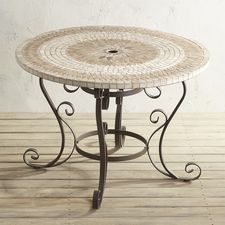 Paloma 43" Brown Mosaic Dining Table