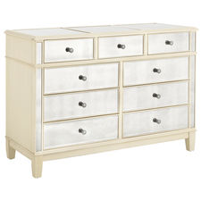 Hayworth Mirrored Antique White Dresser