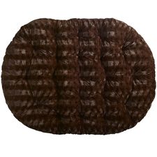 Fuzzy Chocolate Brown Double Papasan Cushion
