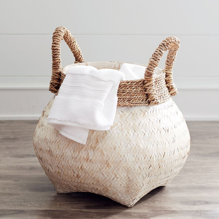 Julianna White & Natural Wicker Basket