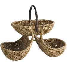 Sullivan Side Scoop 3-Tier Basket - Natural