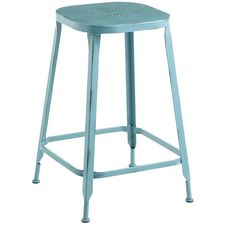 Weldon Teal Backless Counter Stool