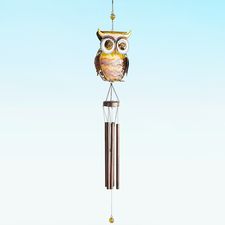 LED Solar Owl Wind Chimes