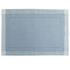 Hemstitch Smoke Blue Placemat