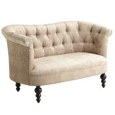 Colette Sandshell Crushed Velvet Loveseat