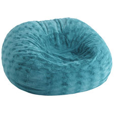 Fuzzy Teal Bean Bag