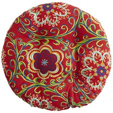 Red Piper Papasan Stool Cushion