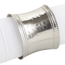 Silver Hammered Napkin Ring