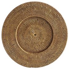 Brown Rattan Round Charger Plate