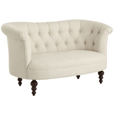 Colette Parchment Ivory Loveseat
